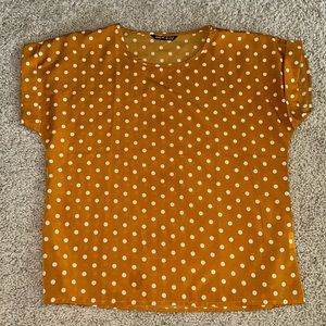 SHEIN Yellow polka dot top